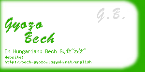 gyozo bech business card